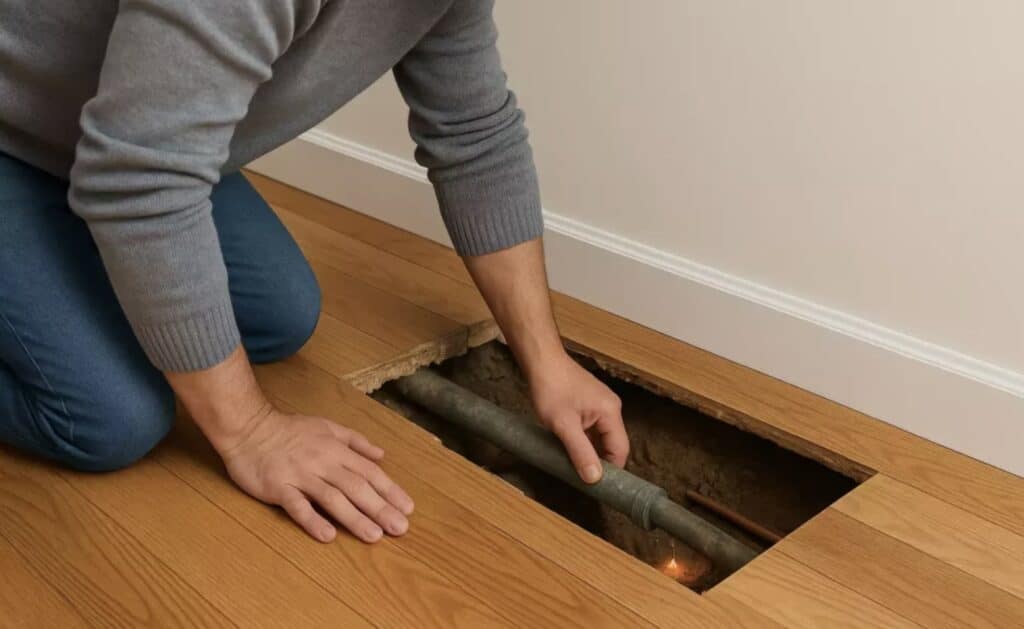 détecter une fuite de chauffage sous le parquet